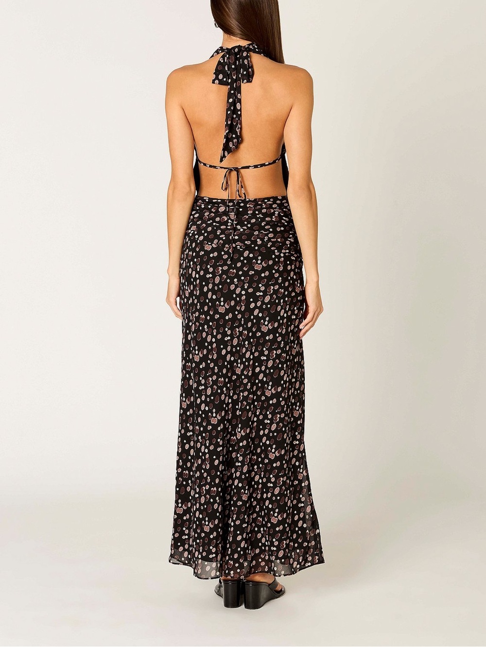Nordstrom Black Cowl Neck Backless Maxi Dress - Picture 3 of 4